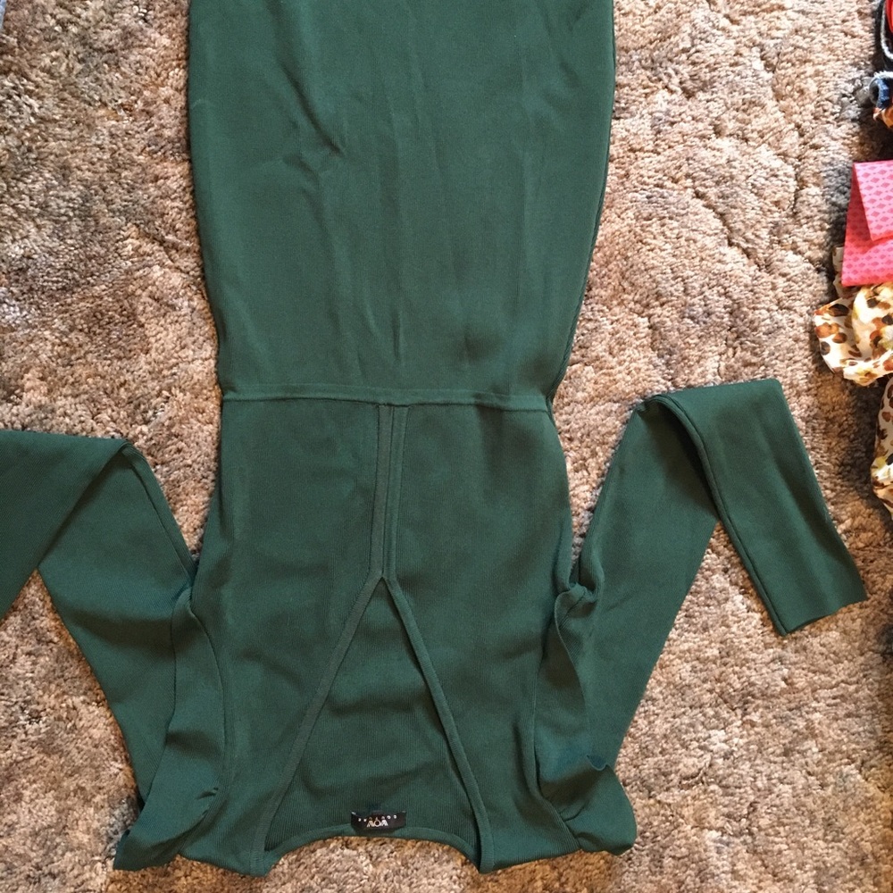 Green corset dress